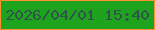 文字の大きさ：5、枠の色：fd9134、背景の色：1ea31e、文字の色：31544a 無料ブログパーツのブログ時計