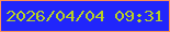 文字の大きさ：2、枠の色：fd9157、背景の色：2126fb、文字の色：b8d024 無料ブログパーツのブログ時計