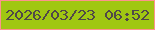 文字の大きさ：4、枠の色：fd938d、背景の色：a0c712、文字の色：504848 無料ブログパーツのブログ時計