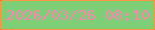 文字の大きさ：2、枠の色：fd953d、背景の色：7ece75、文字の色：fc85b5 無料ブログパーツのブログ時計