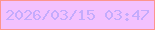 文字の大きさ：4、枠の色：fd958e、背景の色：f3c1ff、文字の色：c4abfc 無料ブログパーツのブログ時計