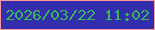 文字の大きさ：1、枠の色：fd979e、背景の色：332eae、文字の色：36b857 無料ブログパーツのブログ時計