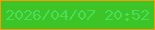 文字の大きさ：4、枠の色：fd9806、背景の色：3dc427、文字の色：4add58 無料ブログパーツのブログ時計