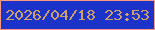 文字の大きさ：4、枠の色：fd9a81、背景の色：1c33c9、文字の色：d19f6e 無料ブログパーツのブログ時計