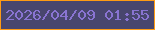 文字の大きさ：2、枠の色：fd9b15、背景の色：48466e、文字の色：8974d2 無料ブログパーツのブログ時計
