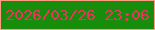 文字の大きさ：3、枠の色：fd9c81、背景の色：188d0c、文字の色：ef3360 無料ブログパーツのブログ時計