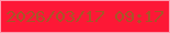 文字の大きさ：2、枠の色：fd9cae、背景の色：fd1836、文字の色：a75627 無料ブログパーツのブログ時計