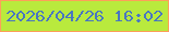 文字の大きさ：3、枠の色：fd9f5a、背景の色：b9ea3d、文字の色：4976c2 無料ブログパーツのブログ時計