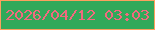 文字の大きさ：3、枠の色：fda05e、背景の色：31a95a、文字の色：f16a7f 無料ブログパーツのブログ時計