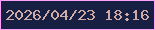 文字の大きさ：3、枠の色：fda2fb、背景の色：171f43、文字の色：cfaca6 無料ブログパーツのブログ時計