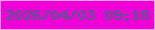 文字の大きさ：2、枠の色：fda3fb、背景の色：f001d7、文字の色：2b6f79 無料ブログパーツのブログ時計