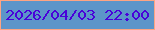 文字の大きさ：2、枠の色：fda483、背景の色：5c95c9、文字の色：4902d9 無料ブログパーツのブログ時計