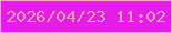 文字の大きさ：5、枠の色：fda5d3、背景の色：e51de7、文字の色：d9a0ac 無料ブログパーツのブログ時計