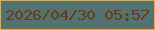 文字の大きさ：1、枠の色：fda81b、背景の色：537373、文字の色：693919 無料ブログパーツのブログ時計