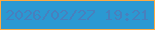 文字の大きさ：3、枠の色：fdaa42、背景の色：2b99d2、文字の色：4880be 無料ブログパーツのブログ時計