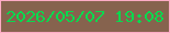 文字の大きさ：3、枠の色：fdabc5、背景の色：86634e、文字の色：07da4e 無料ブログパーツのブログ時計