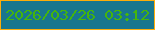 文字の大きさ：2、枠の色：fdad0b、背景の色：19768e、文字の色：44b50c 無料ブログパーツのブログ時計