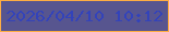 文字の大きさ：3、枠の色：fdad43、背景の色：57558f、文字の色：3343ba 無料ブログパーツのブログ時計