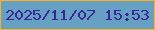 文字の大きさ：2、枠の色：fdae25、背景の色：66a1c4、文字の色：3a2696 無料ブログパーツのブログ時計