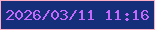 文字の大きさ：2、枠の色：fdaec4、背景の色：152f7b、文字の色：c569fd 無料ブログパーツのブログ時計