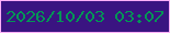 文字の大きさ：5、枠の色：fdb0f8、背景の色：3a1481、文字の色：039655 無料ブログパーツのブログ時計