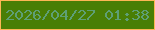 文字の大きさ：1、枠の色：fdb655、背景の色：497e05、文字の色：5e9f76 無料ブログパーツのブログ時計