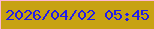 文字の大きさ：4、枠の色：fdb8d4、背景の色：c7a212、文字の色：211dea 無料ブログパーツのブログ時計