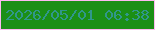 文字の大きさ：2、枠の色：fdbaf1、背景の色：1b8f16、文字の色：30978b 無料ブログパーツのブログ時計