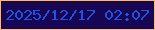 文字の大きさ：3、枠の色：fdbb68、背景の色：160654、文字の色：2053e1 無料ブログパーツのブログ時計