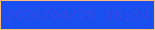 文字の大きさ：4、枠の色：fdbb7c、背景の色：194fef、文字の色：3349e8 無料ブログパーツのブログ時計