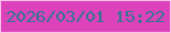 文字の大きさ：3、枠の色：fdc0e9、背景の色：dc43ba、文字の色：307690 無料ブログパーツのブログ時計