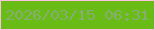 文字の大きさ：3、枠の色：fdc1e2、背景の色：69bc15、文字の色：87ac74 無料ブログパーツのブログ時計