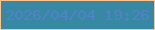 文字の大きさ：1、枠の色：fdc391、背景の色：3788a2、文字の色：5181c9 無料ブログパーツのブログ時計