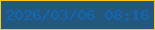 文字の大きさ：3、枠の色：fdc61c、背景の色：23577d、文字の色：1168b8 無料ブログパーツのブログ時計