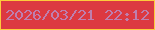 文字の大きさ：2、枠の色：fdcb3c、背景の色：dc3941、文字の色：be7fae 無料ブログパーツのブログ時計