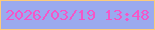 文字の大きさ：4、枠の色：fdcb7b、背景の色：9baaef、文字の色：f556c7 無料ブログパーツのブログ時計