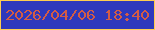 文字の大きさ：2、枠の色：fdcd50、背景の色：2e38bc、文字の色：d35c45 無料ブログパーツのブログ時計