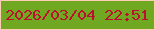 文字の大きさ：2、枠の色：fdcdb6、背景の色：71a821、文字の色：bd0f2e 無料ブログパーツのブログ時計