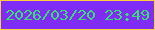 文字の大きさ：1、枠の色：fdce3e、背景の色：802cf7、文字の色：3add71 無料ブログパーツのブログ時計