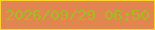 文字の大きさ：1、枠の色：fdd32e、背景の色：e1864f、文字の色：a5bc1f 無料ブログパーツのブログ時計
