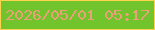 文字の大きさ：2、枠の色：fdd34f、背景の色：72c42c、文字の色：eaa178 無料ブログパーツのブログ時計