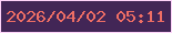 文字の大きさ：2、枠の色：fdd3f9、背景の色：422656、文字の色：ee6e65 無料ブログパーツのブログ時計