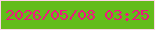 文字の大きさ：1、枠の色：fdd5e9、背景の色：63bc1b、文字の色：ef1680 無料ブログパーツのブログ時計