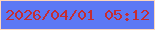 文字の大きさ：4、枠の色：fdd7bb、背景の色：5c78f4、文字の色：c52d33 無料ブログパーツのブログ時計
