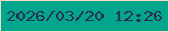 文字の大きさ：3、枠の色：fdd7ce、背景の色：01a68d、文字の色：283155 無料ブログパーツのブログ時計