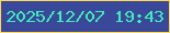 文字の大きさ：2、枠の色：fddb57、背景の色：3a489a、文字の色：40edb8 無料ブログパーツのブログ時計