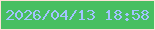 文字の大きさ：2、枠の色：fde1d7、背景の色：47bf61、文字の色：a2c3ff 無料ブログパーツのブログ時計