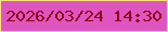 文字の大きさ：4、枠の色：fde27b、背景の色：de55bf、文字の色：920018 無料ブログパーツのブログ時計
