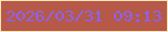 文字の大きさ：1、枠の色：fde3b1、背景の色：b65948、文字の色：8d62ee 無料ブログパーツのブログ時計