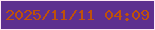 文字の大きさ：2、枠の色：fde7f4、背景の色：5e2f8f、文字の色：bf510a 無料ブログパーツのブログ時計